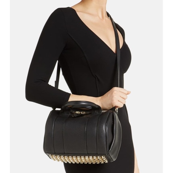 Alexander Wang Handbags - Alexander Wang Rockie - black with pale gold